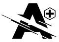 A+ Icon schwarz transparent mini
